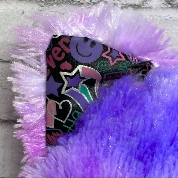 Build A Bear BAB Purple Tie Dye PEACE Cat Plush Best Friends Hearts Smiles - Picture 11 of 13